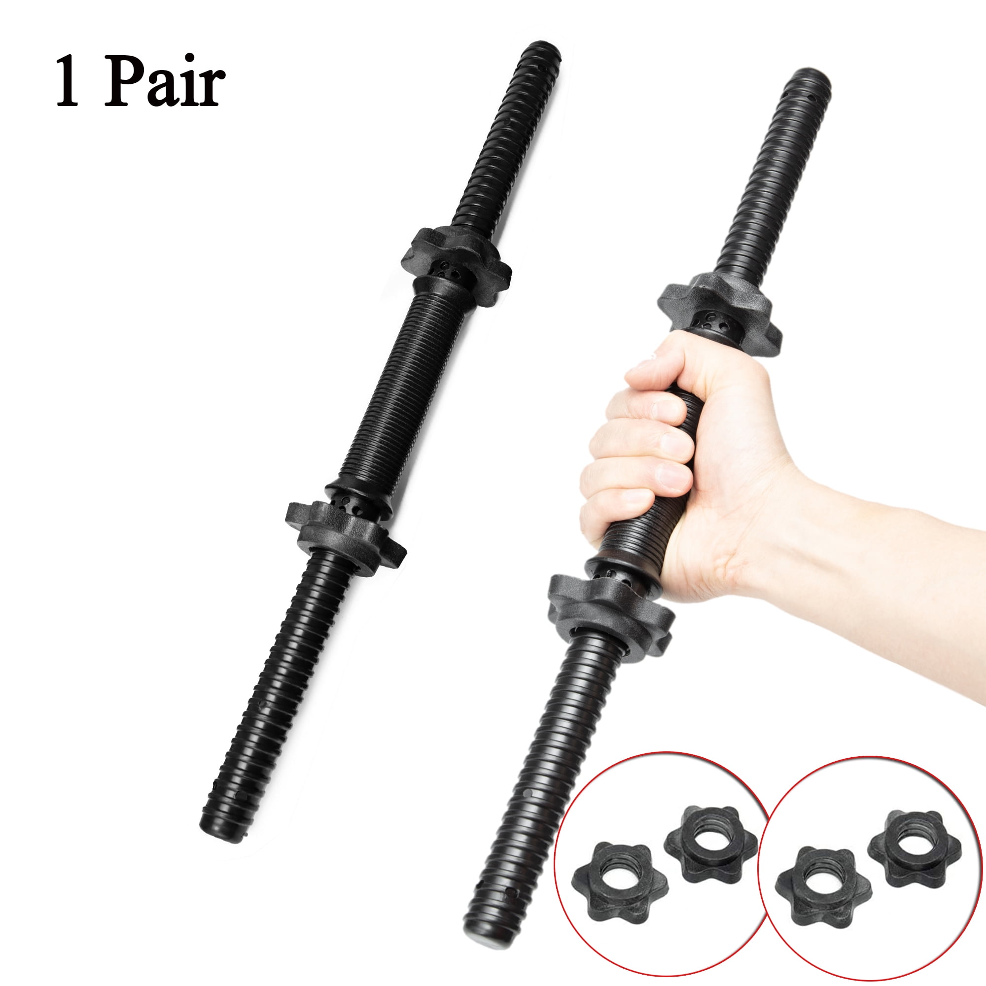 NK 1 Pair of Dumbbell Bars Chrome Dumbbell Handles Weight Lifting