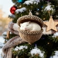 thumbnail image 4 of Beautynvta Forest Animal Acorn Ornaments, 3.94'' Sleeping Forest Animal in Acorn Ornaments for Christmas Tree, Personalized Acrylic Hanging Ornament, Gifts for Animals Lovers, 4 of 5
