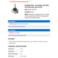 thumbnail image 2 of Headlight Bulb - Compatible with 2008 - 2016 Mercedes-Benz GL550 2009 2010 2011 2012 2013 2014 2015, 2 of 2