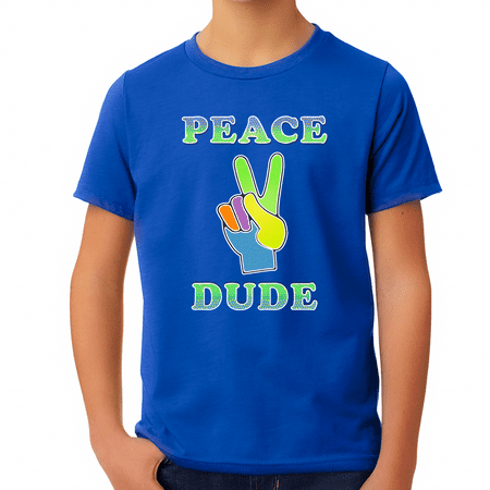 

Peace Dude Shirts for BOYS - Blue Peace Sign Perfect Dude Shirt for BOYS - Perfect Dude Merchandise