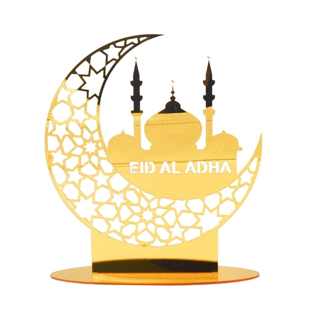 Adorno acrílico para Eid Mubarak, decoración para bodas islámicas y musulmanas de Ramadán. Estilo C