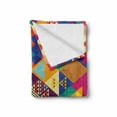 thumbnail image 2 of Colorful Soft Flannel Fleece Throw Blanket, Random Triangles Vibrant Composition Geometrical Modern Design, Cozy Plush for Indoor and Outdoor Use, 50" x 70", Multicolor, by Ambesonne, 2 of 6