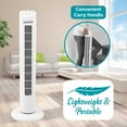 thumbnail image 5 of Brentwood 32-In. 3-Speed Portable Oscillating Tower Fan with Timer, F-32T (White), F-32TW, 5 of 6