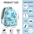 thumbnail image 5 of Cute Tropical Turtle Backpack Waterproof Scratch-Resistant School Bag with Marine Life and Coral Reef Pattern, Breathable Padding, Adjustable Straps for Student and Students, 5 of 5