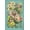 Unframed, variant on Art.com Vintage Flowers on Teal Art Print, 12" x 18"
