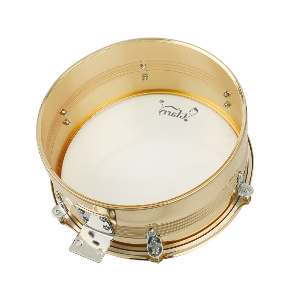 13" & 14" Timbales Drum Set with Stand and Cowbell Percussion Instrument, Gold