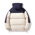 thumbnail image 4 of Men's Winter Color Contrast Hooded Quilted Coat Fashion Thick Color Warm Casual Quilted Coat, 4 of 4