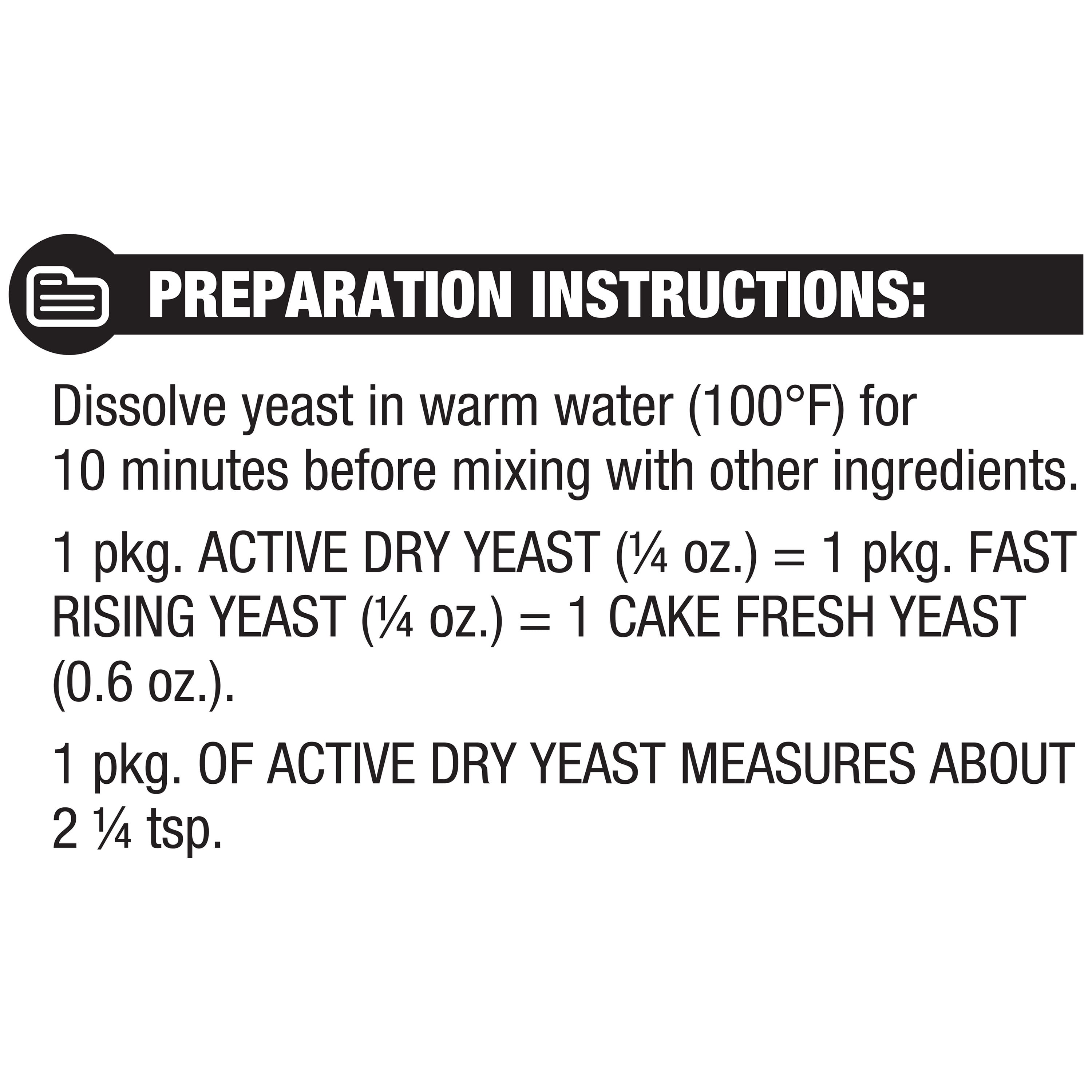 Great Value Active Dry Yeast, 0.25 oz, 3 Count