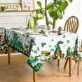 thumbnail image 3 of St. Patrick''s Day Rectangular Tablecloth 52×70 Inch, Buffalo Plaid Shamrock Trucks Washable Table Cover for Party Picnic Dinner Decor, 3 of 6