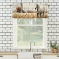 thumbnail image 3 of Horse Kitchen Valance Curtain Rod Pocket Western Animal Farmhouse Rustic Windmill Vintage Country Farm Thermal Insulated Room Darkening Curtain for Dinning Room 54 by 18 in, 1 Panel, 3 of 6