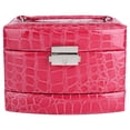 thumbnail image 2 of VIFER 3 Layers Large Jewellery Box Jewelry Storage Case Ring Storage Box for Women Home Supplies(Rose Red), 2 of 7