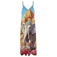 thumbnail image 4 of Colorful Elephant Flower Fine Art Sleeveless Dress Summer Dress Woman 2025, 4 of 7