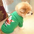 thumbnail image 3 of CICRKHB Dog Clothes Christmas Pet Cartoon Printed Pullover T Shirt Cute Spring Autumn Cartoon Printing Dogs Shirts Soft Pet Christmas Puppy Apparel Outfit 4 Sizes Pet Supplies Green, 3 of 6