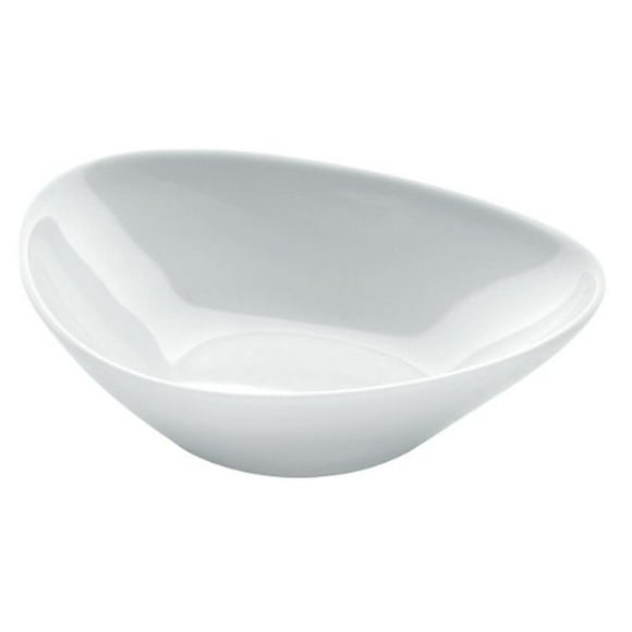 Alessi Colombina 5-3/4-Inch by 5-Inch by 10-1/4-Inch Serving Bowl shallow, White Porcelain, Set of 6