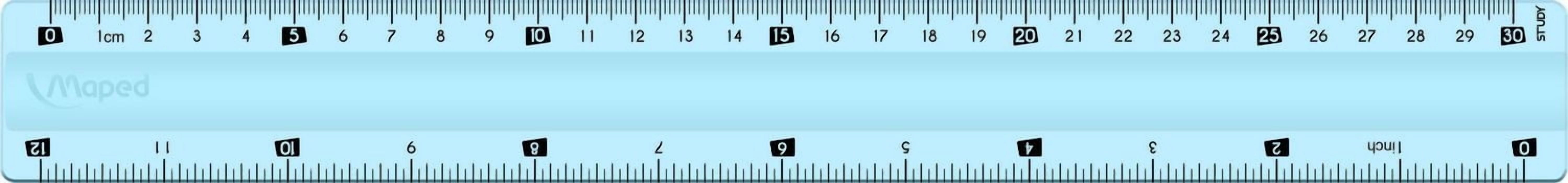 Règle Incassable 30cm - 12'' - Bleu 30cm - 12''