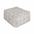 thumbnail image 1 of Vintage Rectangle Pouf, Floral Pattern with Spring Themed Wild Herbs and Flowers in Tender Tones, Foot Stool for Living Room Office Ottoman with Cover, 25", Grey Pink and Ivory, by Ambesonne, 1 of 4