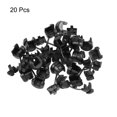 thumbnail image 2 of Bridas de cable de bloqueo por torsión redondas, bushing de alivio de tensión 14x11mm, nylon negro, 20 piezas, 2 of 3