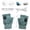 Green, variant on Women’s Rechargeable USB Heated Knit Gloves Temp Adjustable Flip Convertible Fingerless Three Control Buttons for Desk Writing Black