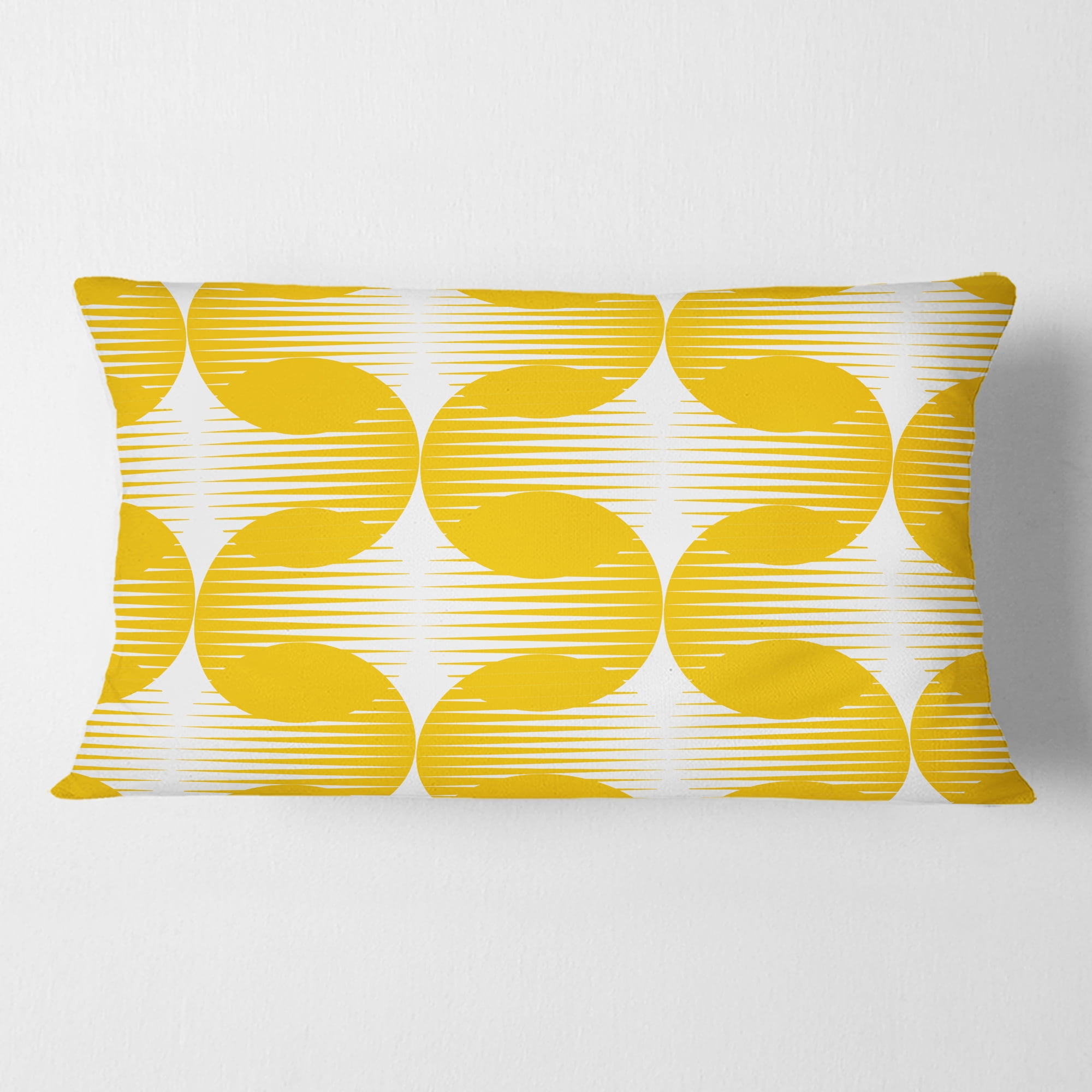 Designart Abstract Retro Geometric Pattern IV' Mid-Century Modern Throw Pillow - 12x20