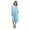 Blue, variant on Casual Nights Women's Zip Up Front Long Fleece Robe House Dress