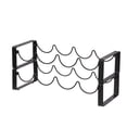 thumbnail image 3 of Resenkos Wine Rack for Counters Tabletop, 3 Tier Stackable Metal Free Standing 12 Bottles Wine Bottle Storage Rack, Black, 3 of 5