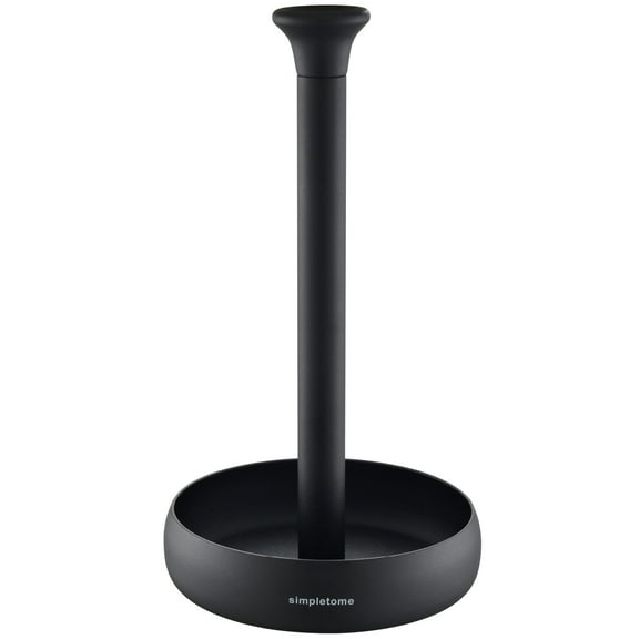 simpletome Paper Towel Holder Countertop ONE HAND Tear Keep It Rolled Up Weighted Base