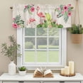 thumbnail image 6 of Kitchen Valances for Window, Blossom Flower Flamingo Cactus Light Filtering Rod Pocket Valance Curtain, Peony Tropical Plants on Flax Short Curtains Window Topper for Bedroom Living Room 42x12in, 6 of 9