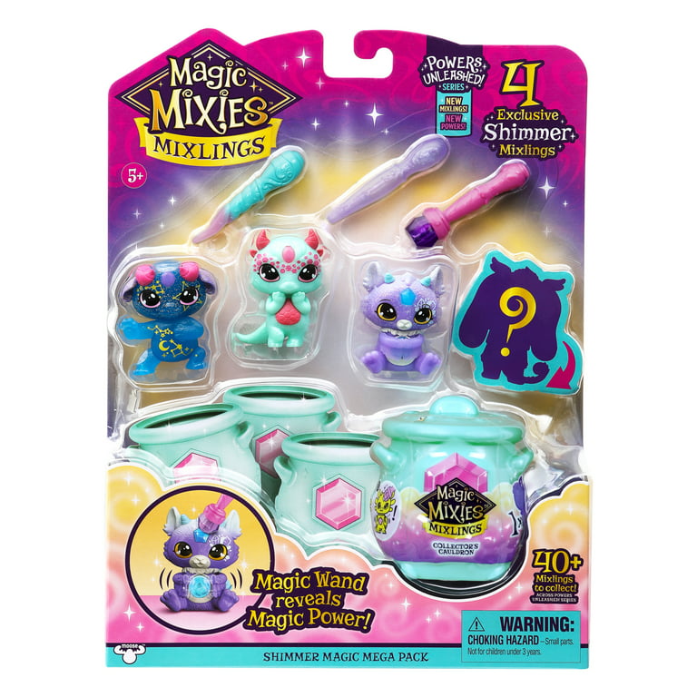 Magic Mixies Mixlings Shimmer Magic Mega 4 Pack, Magic Wand Reveals Magic  Power, Powers Unleashed Series, for Kids Aged 5+ 