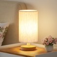 thumbnail image 1 of Lámpara Fenmzee A15 LED Luz Cálida 3000K Pantalla Crema 23 cm, 1 of 9