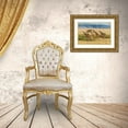 thumbnail image 3 of Jaynes Gallery 14x11 Gold Ornate Wood Framed with Double Matting Museum Art Print Titled - Africa-Tanzania-Serengeti National Park Giraffes on plain, 3 of 4