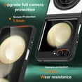 thumbnail image 6 of Allytech Crystal Clear Case for Samsung Galaxy Z Flip5 with 360° Rotatable Ring Holder Kickstand, [Compatible with MagSafe] Soft Bumper + Hard PC Hybrid Protective [Non-Yellowing] Case, Black, 6 of 7
