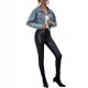 thumbnail image 3 of Txlixc Chaqueta de vaquero corta para mujeres, manga larga casual para adultos, dobladillo desgastado y solapa Txlixc  moda, 3 of 8