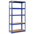 thumbnail image 4 of Gymax 72'' Metal 5-Tier Garage Storage Rack Shelf Adjustable Freestanding Blue, 4 of 8