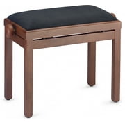 Stagg PB39 MHM VBK Adjustable Piano Bench - Matte Mahogany with Black Velvet Seat Top