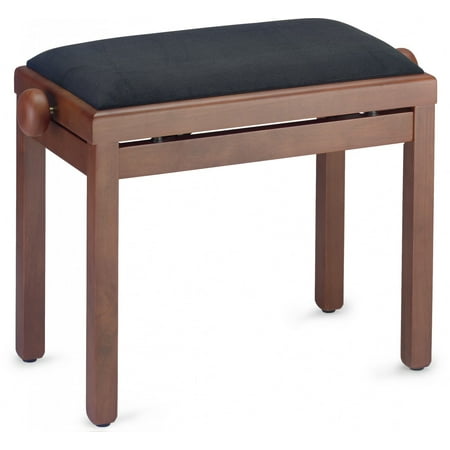 Stagg PB39 MHM VBK Adjustable Piano Bench - Matte Mahogany with Black Velvet Seat Top