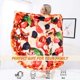 thumbnail image 2 of Manta de burritos, manta de pizza, manta de pizza gigante, manta de pizza novedosa para su familia, manta de pizza de franela suave y cómoda para niños (marrón, 150 cm), 2 of 5