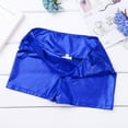 thumbnail image 4 of MSemis Kids Girls Metallic Shiny Stretch High Waisted Athletic Booty Dance Shorts Blue 10, 4 of 5