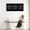 thumbnail image 2 of Motivation Wall Poster Framed, Inspirational Leader Confidence Perseverance Quotes Canvas Wall Art Positive Picture Background Success Wall Hanging for Home Office Workplace 12"Wx16"Hx3Pcs, 2 of 6