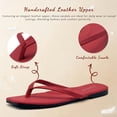 thumbnail image 5 of Womens Square Flip Flops, Patent Leather Flat Sandals with Memory Foam Insole, Non-Slip Lightweight Minimalist Open Toe Summer Vacation Dressy Beach Essentials Slippers, 5 of 7