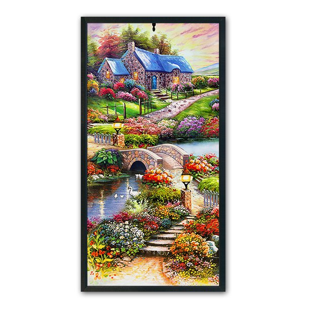 Cuadros Decorativos 11CT Kits de punto de cruz de sellos DIY Village Craft Print Bordado de costura Sywqhk Nuevos Originales