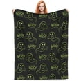 thumbnail image 2 of Halloween Ghost Boo Blanket Halloween Throw Blanket Flannel Lightweight Soft Plush Fuzzy Blankets for Bed Sofa Couch Livingroom Chair Car Travel Pet 50"x40", 2 of 6