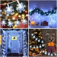 thumbnail image 5 of Syenll Christmas Snowflake Lights, 19.7ft 40 LED Fairy String Lights, Decorative Hanging Lights for Patio Party Wall Decor, Cool White, 5 of 8