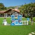 thumbnail image 2 of Outdoor Playhouse, Kids Playhouse with Picnic Bench, Kids Wooden Playhouse with Flowerpot Holders, Toddler Playhouse with Door, Windows, Mailbox for Kids Outdoor, Play House for Kids Ages 3+, 2 of 9