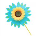 thumbnail image 1 of JINGT Sunflower Lawn Pinwheel Wind Spinner Small Garden Windmill Decor Blue, 1 of 5