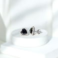 thumbnail image 3 of Rosec Jewels Heart Stud Earrings with Black and White Diamond - 8 mm Created Black Diamond, 14K White Gold, 3 of 8