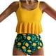 thumbnail image 2 of Traje de baño vintage estampado para mujer, traje de baño conservador, traje de baño de bikini con falda de playa estampada para mujer, traje de baño de nailon para mujer, 2 of 8