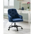 thumbnail image 2 of HFO Sawyer Height Adjustable Transitional Velvet Task Chair in Navy Blue, 2 of 8