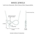 thumbnail image 5 of Rosec Jewels Lab Diamond Infinity Necklace and Heart Charm (5 mm - 1/2 Ct - EF-VS Grade) - Anniversary Day Gift, 925 Sterling Silver, 5 of 8