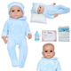thumbnail image 1 of Muñeco Reborn Alessandro 55cm Bebé Dormilón con Mameluco de Raya y Kit Esencial, 1 of 4