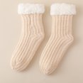 thumbnail image 2 of Voska Women's Warm Fleece Lined Floor Socks Sherpa Thick Snow Socks Cozy Sleeping Socks Home Winter Gift for Women Girls Beige One Size, 2 of 5